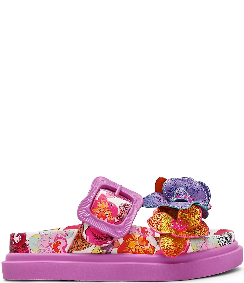 Betsey Johnson Lorayne Butterfly & Flower Embellished Footbed Sandals