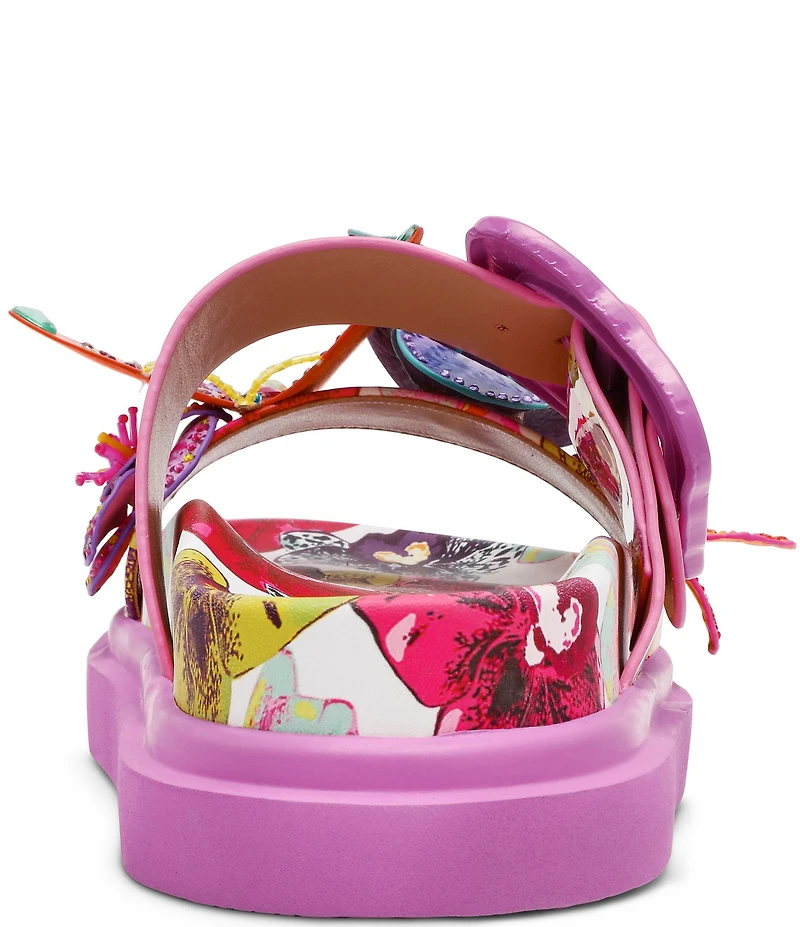 Betsey Johnson Lorayne Butterfly & Flower Embellished Footbed Sandals