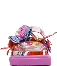 Betsey Johnson Lorayne Butterfly & Flower Embellished Footbed Sandals