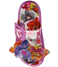 Betsey Johnson Lorayne Butterfly & Flower Embellished Footbed Sandals