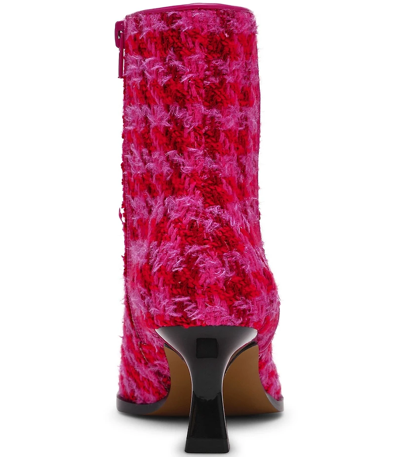 Betsey Johnson Louisa Houndstooth Kitten Heel Booties