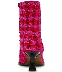 Betsey Johnson Louisa Houndstooth Kitten Heel Booties