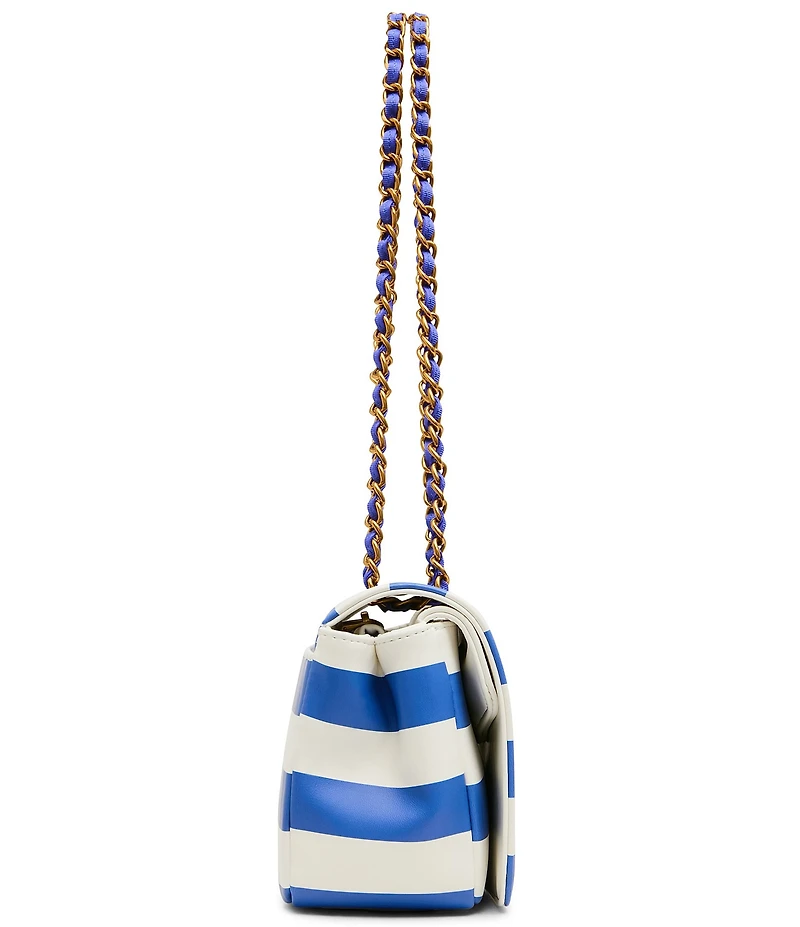 Betsey Johnson Main(E) Attraction Lobster Embroidered Flap Stripe Shoulder Bag