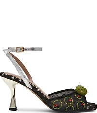Betsey Johnson Martini Mesh Olive Ornament Dress Sandals