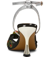 Betsey Johnson Martini Mesh Olive Ornament Dress Sandals