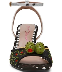 Betsey Johnson Martini Mesh Olive Ornament Dress Sandals