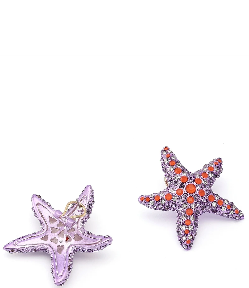 Betsey Johnson Mermaid Jewels Starfish Novelty Button Stud Earrings