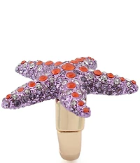 Betsey Johnson Mermaid Jewels Starfish Novelty Statement Cocktail Stretch Ring