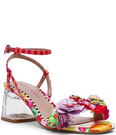 Betsey Johnson Merrily Beaded Fish Ornament Dress Sandals