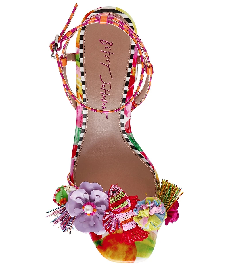 Betsey Johnson Merrily Beaded Fish Ornament Dress Sandals