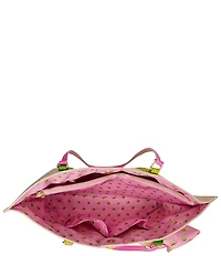 Betsey Johnson Miss Match Canvas Tote Bag With Scarf