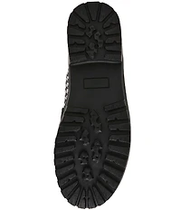 Betsey Johnson Norah Leopard and Houndstooth Pearl Ornamented Loafer Mules