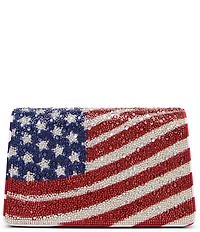 Betsey Johnson Oh My Stars American Flag Rhinestoned Crossbody Bag