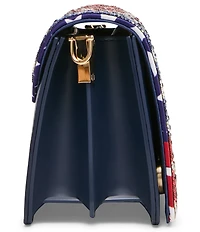 Betsey Johnson Oh My Stars American Flag Rhinestoned Crossbody Bag