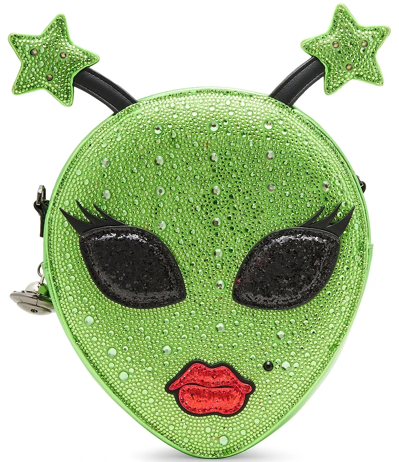 Betsey Johnson Out Of Your Orbit Rhinestone Novelty Crossbody Bag