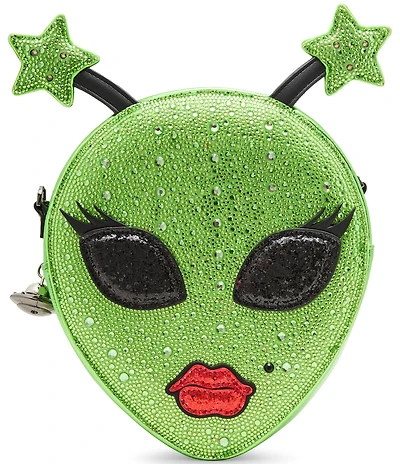 Betsey Johnson Out Of Your Orbit Rhinestone Novelty Crossbody Bag