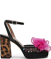 Betsey Johnson Palloma Multi Embellished Bow Platform Dress Sandals
