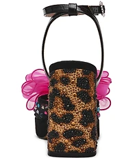 Betsey Johnson Palloma Multi Embellished Bow Platform Dress Sandals
