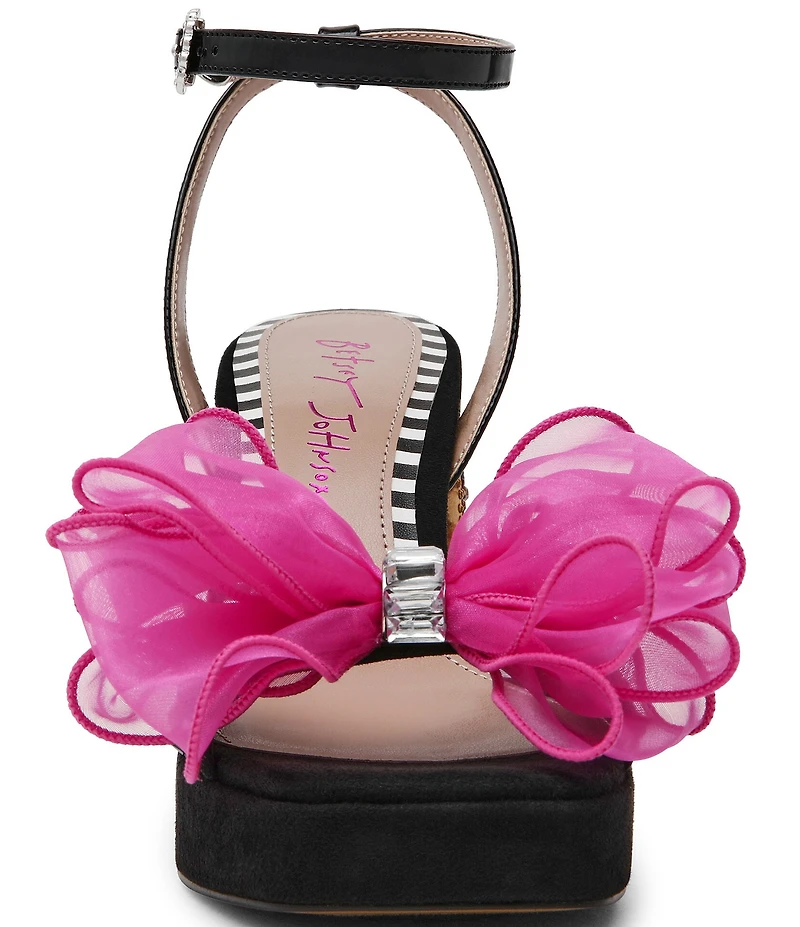Betsey Johnson Palloma Multi Embellished Bow Platform Dress Sandals