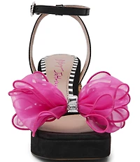 Betsey Johnson Palloma Multi Embellished Bow Platform Dress Sandals