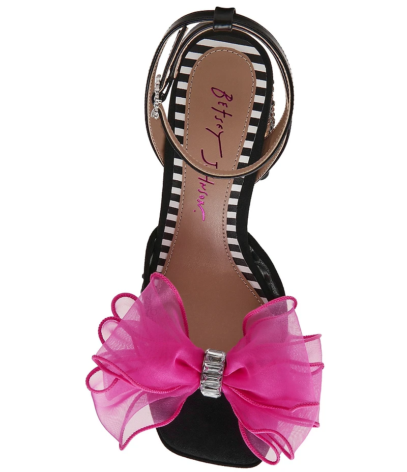 Betsey Johnson Palloma Multi Embellished Bow Platform Dress Sandals