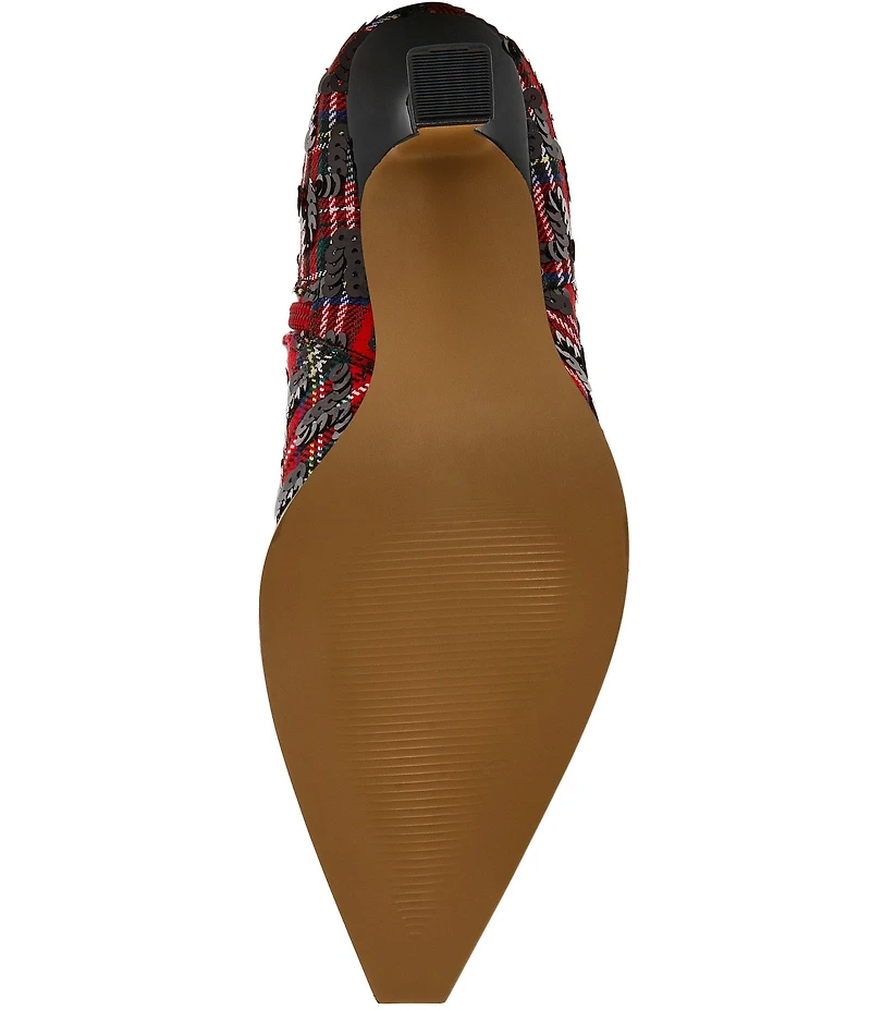 Betsey Johnson Pamella Plaid Boucle Tall Boots