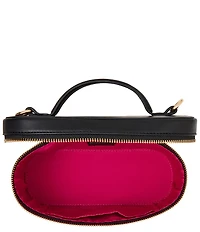 Betsey Johnson x Paris Hilton Leopard Rhinestone Top Handle Vanity Case Bag