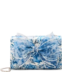 Betsey Johnson Pearl Trimmed Bow Crossbody Bag