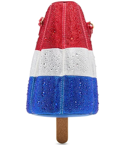 Betsey Johnson Pop It Like Its Hot Popsicle Rhinestone Americana Crossbody Bag