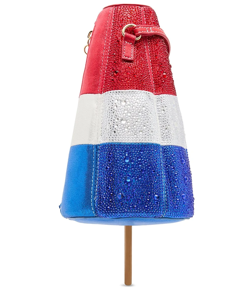 Betsey Johnson Pop It Like Its Hot Popsicle Rhinestone Americana Crossbody Bag