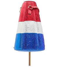 Betsey Johnson Pop It Like Its Hot Popsicle Rhinestone Americana Crossbody Bag