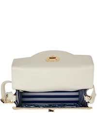 Betsey Johnson Pucker Up Lemon Embroidered Straw Phone Bag