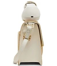 Betsey Johnson Pucker Up Lemon Embroidered Straw Phone Bag