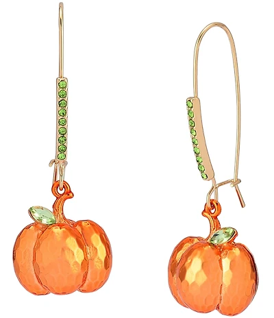 Betsey Johnson Pumpkin Dangle Drop Earrings