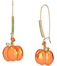 Betsey Johnson Pumpkin Dangle Drop Earrings