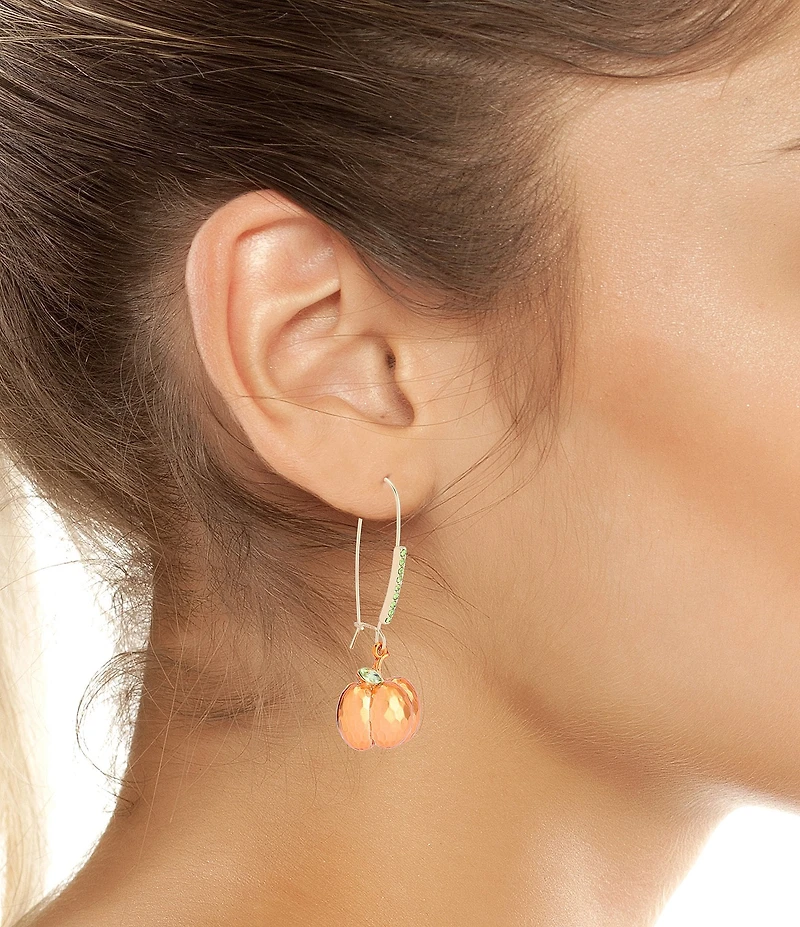 Betsey Johnson Pumpkin Dangle Drop Earrings