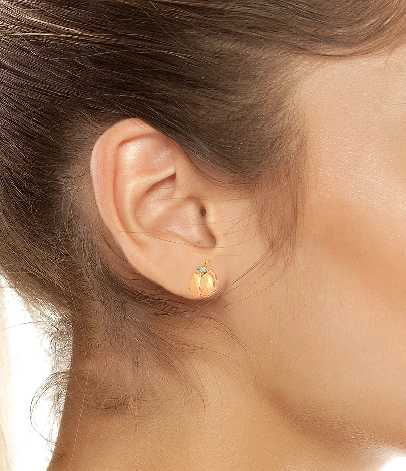 Betsey Johnson Pumpkin Stud Earrings