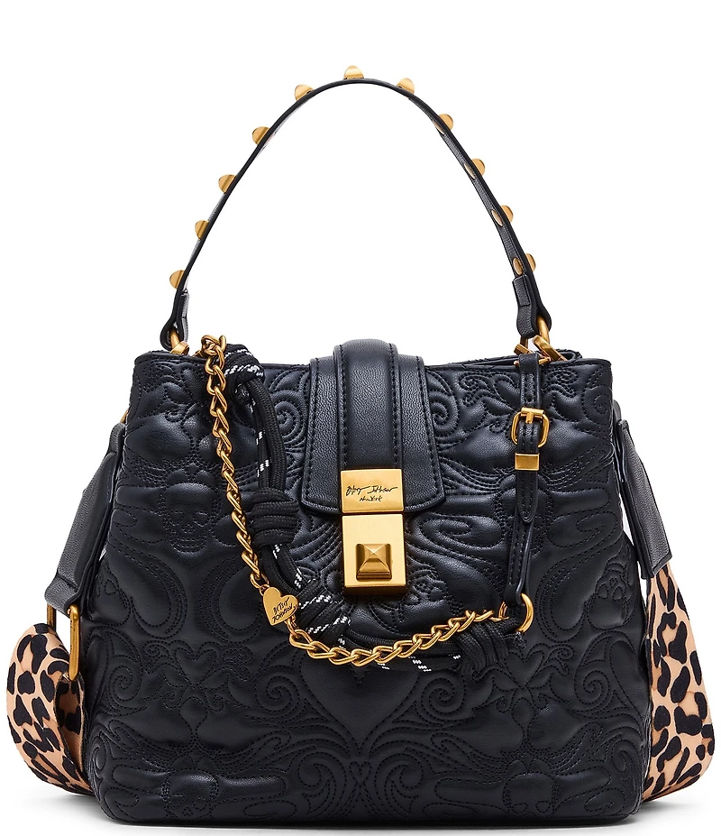 Betsey Johnson Quilted Bucket Crossbody Bag