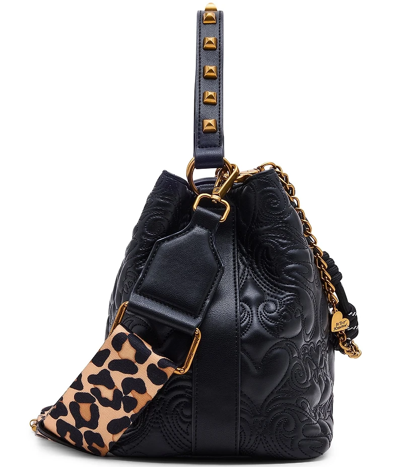 Betsey Johnson Quilted Bucket Crossbody Bag