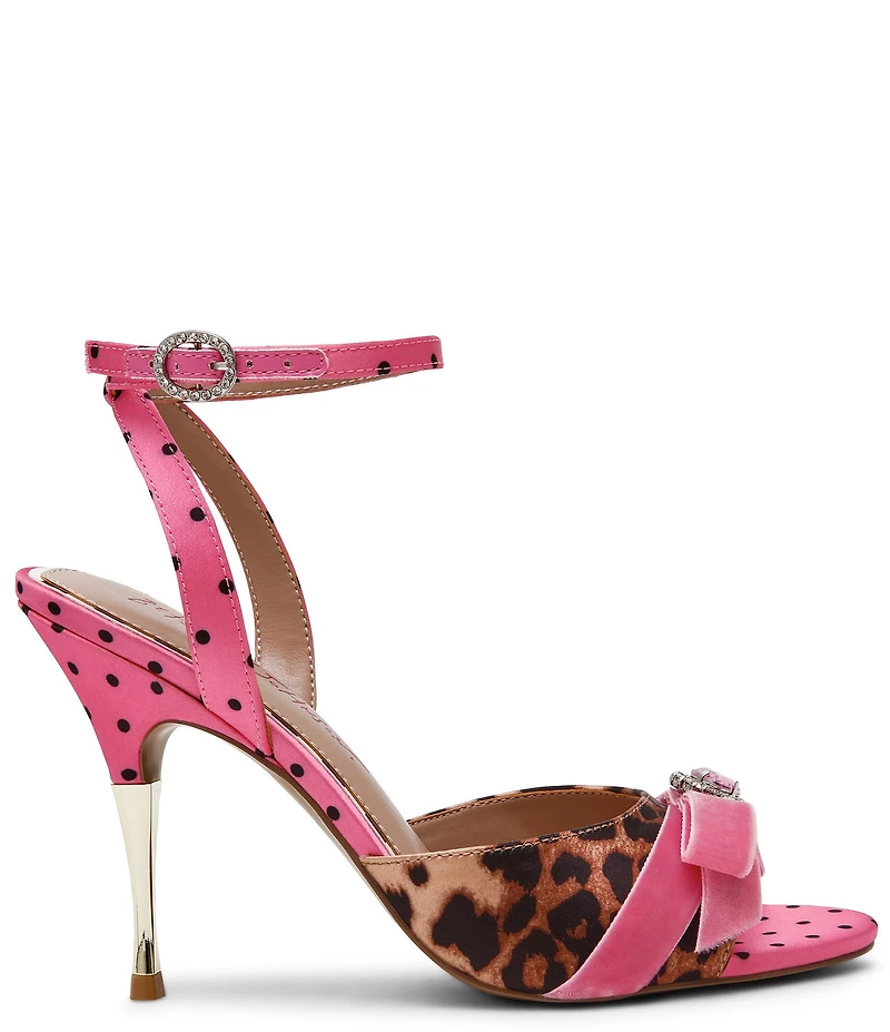 Betsey Johnson Quincyy Bow Detail Ankle Strap Dress Sandals