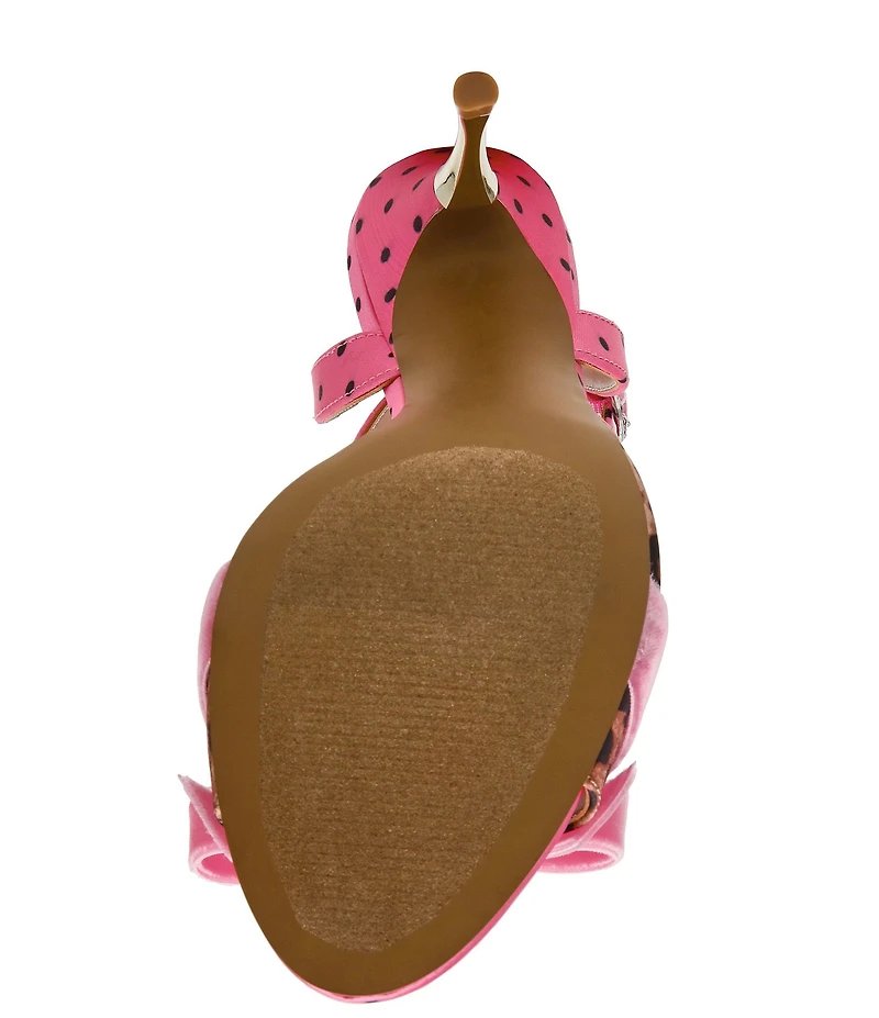 Betsey Johnson Quincyy Bow Detail Ankle Strap Dress Sandals