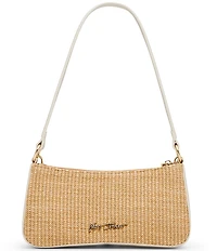 Betsey Johnson Raffia Pearl Shoulder Bag