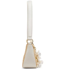 Betsey Johnson Raffia Pearl Shoulder Bag
