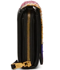 Betsey Johnson Floral Rhinestone Wallet Clutch