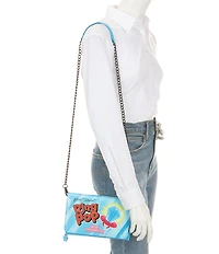 Betsey Johnson Ring Pop Patent Wallet On A Chain Crossbody Bag