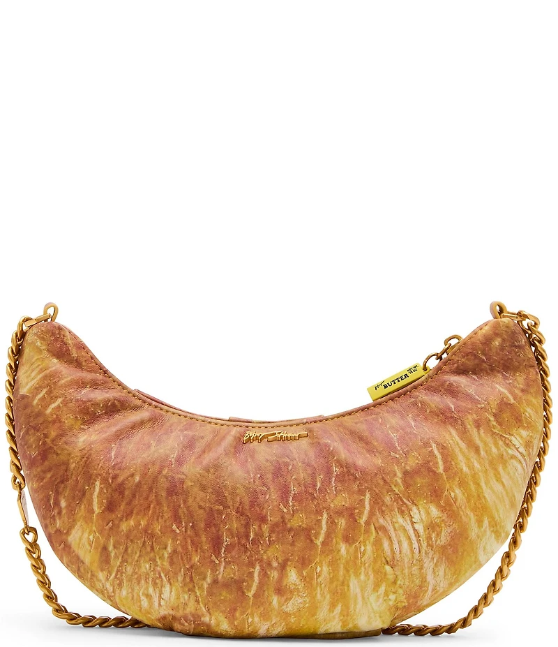 Betsey Johnson Rise & Shine Croissant Novelty Chain Shoulder Bag