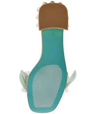 Betsey Johnson Rosia Flower and Bead Embellished Slide Sandals