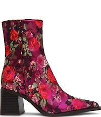 Betsey Johnson Rudy Floral Mesh Block Heel Booties