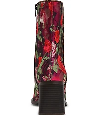 Betsey Johnson Rudy Floral Mesh Block Heel Booties