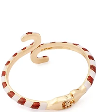 Betsey Johnson Santa Baby Christmas Candy Cane Bangle Bracelet